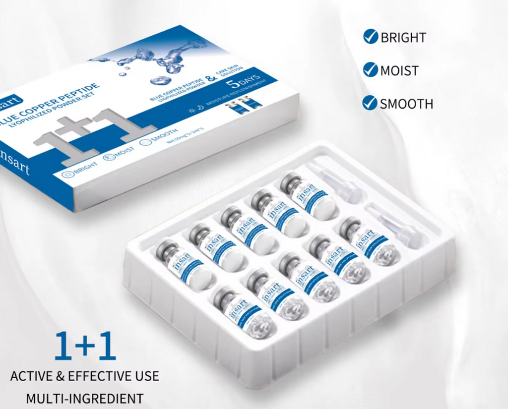 GHk-Cu Copper Peptide Lyophilized Powder Set Moisturzing Whitening Face Serum Anti Wrinkle Smooth Tender SkinCare